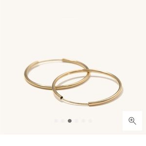 Mejuri large thin 14k hoop gold earrings